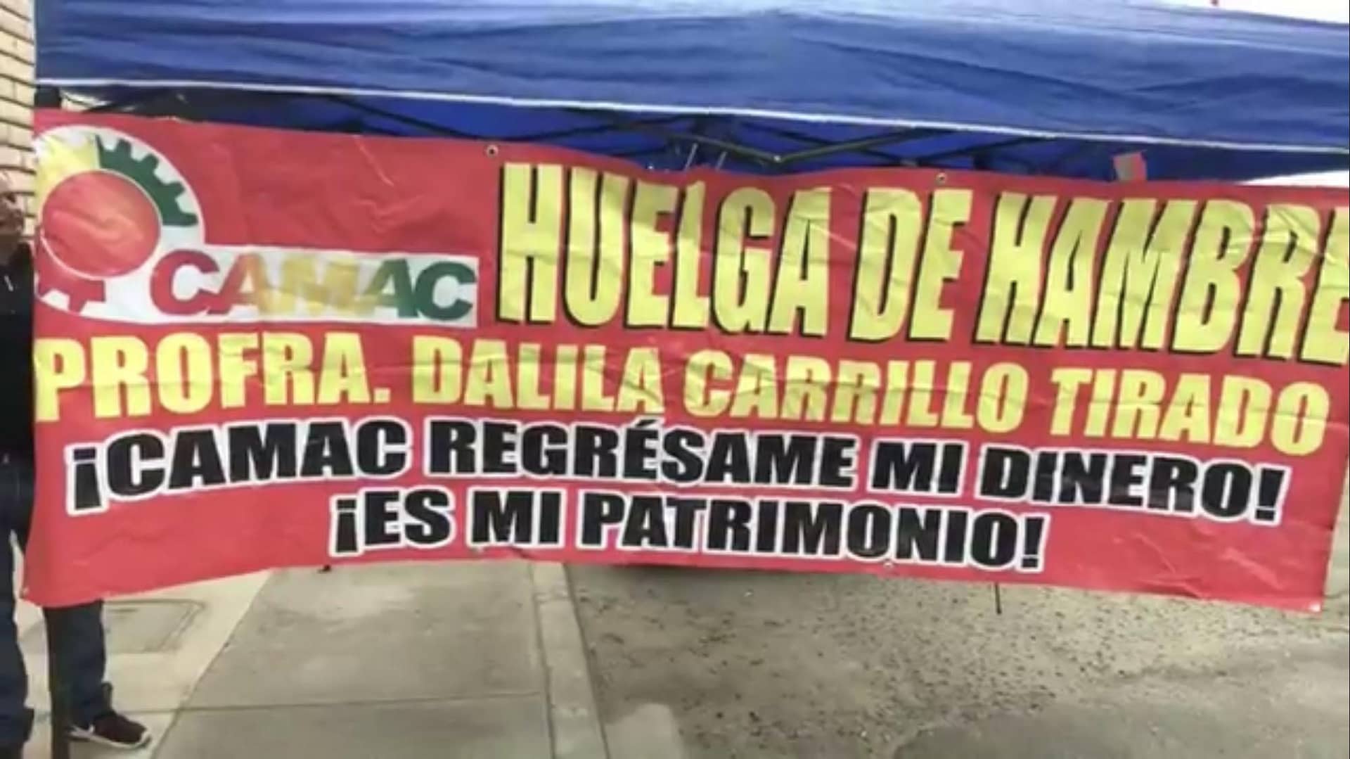 Manifestaciones de maestros afectadosCrédito: Cortesía Juan Vidaurri
