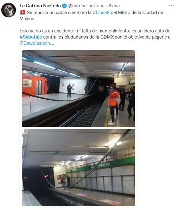 Cuentas proAMLO acusan que hubo sabotaje en Línea 3 del Metro portada 8