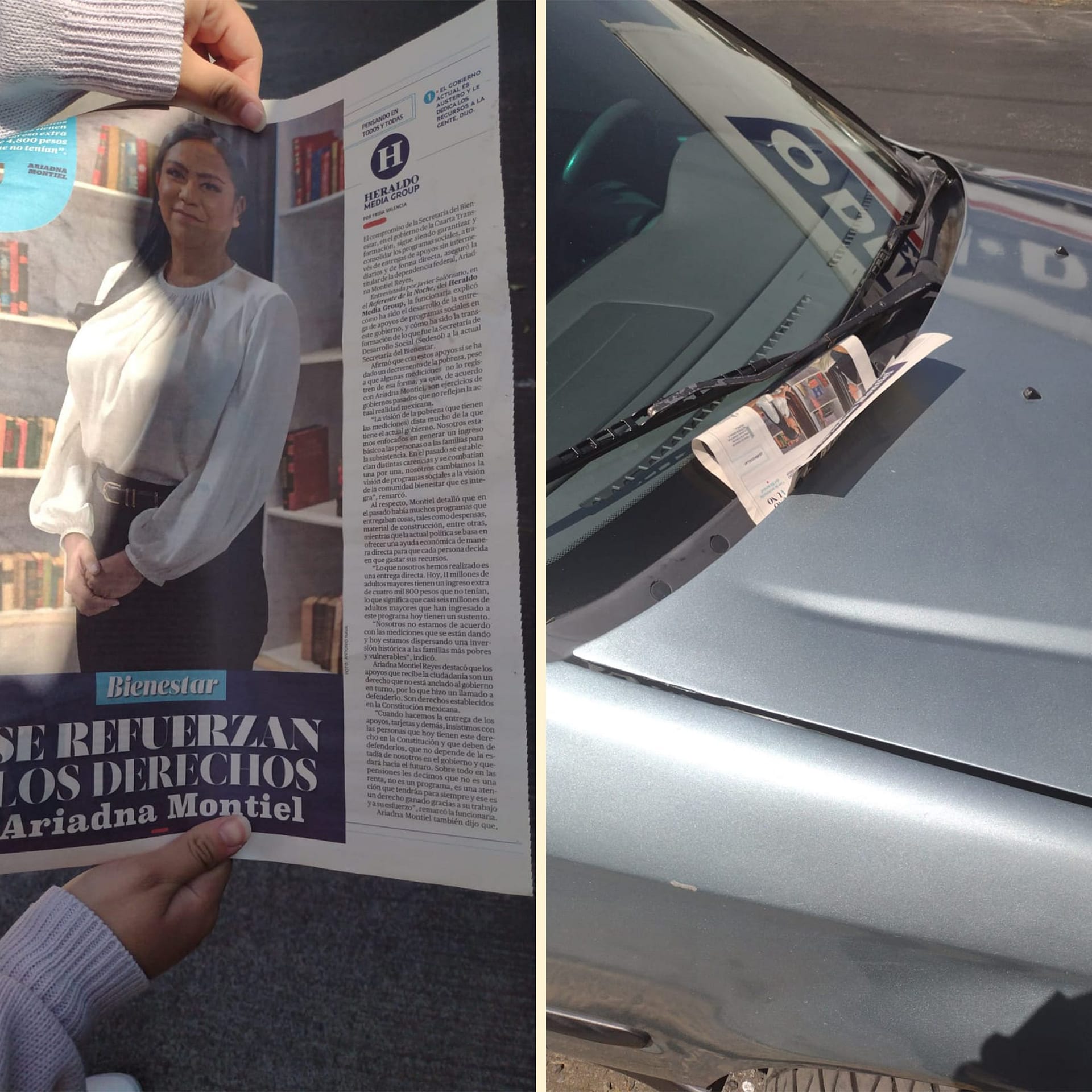 Reparten propaganda a favor de Ariadna Montiel en CDMX 2