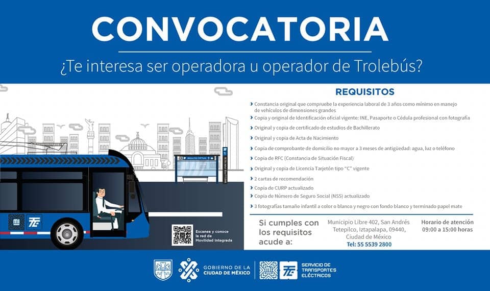 Trabajo Trolebús CDMX