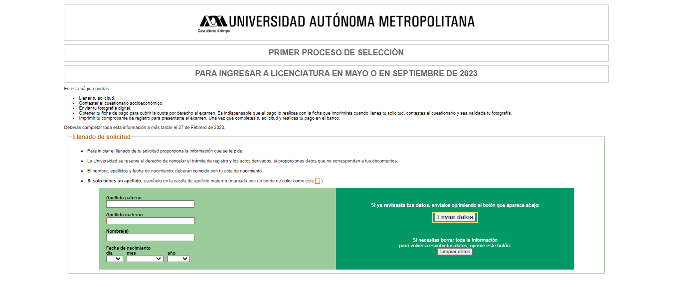 Comprobante de registro UAM 2023