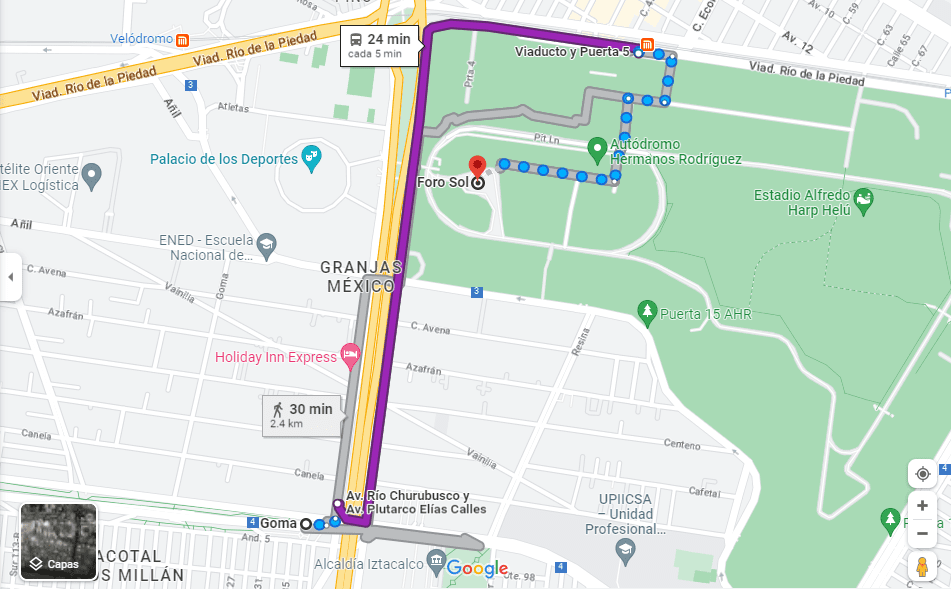 cómo llegar al foro sol