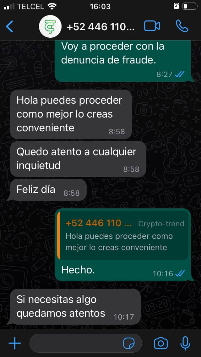 Captura de pantalla con la organización Foto: Especial