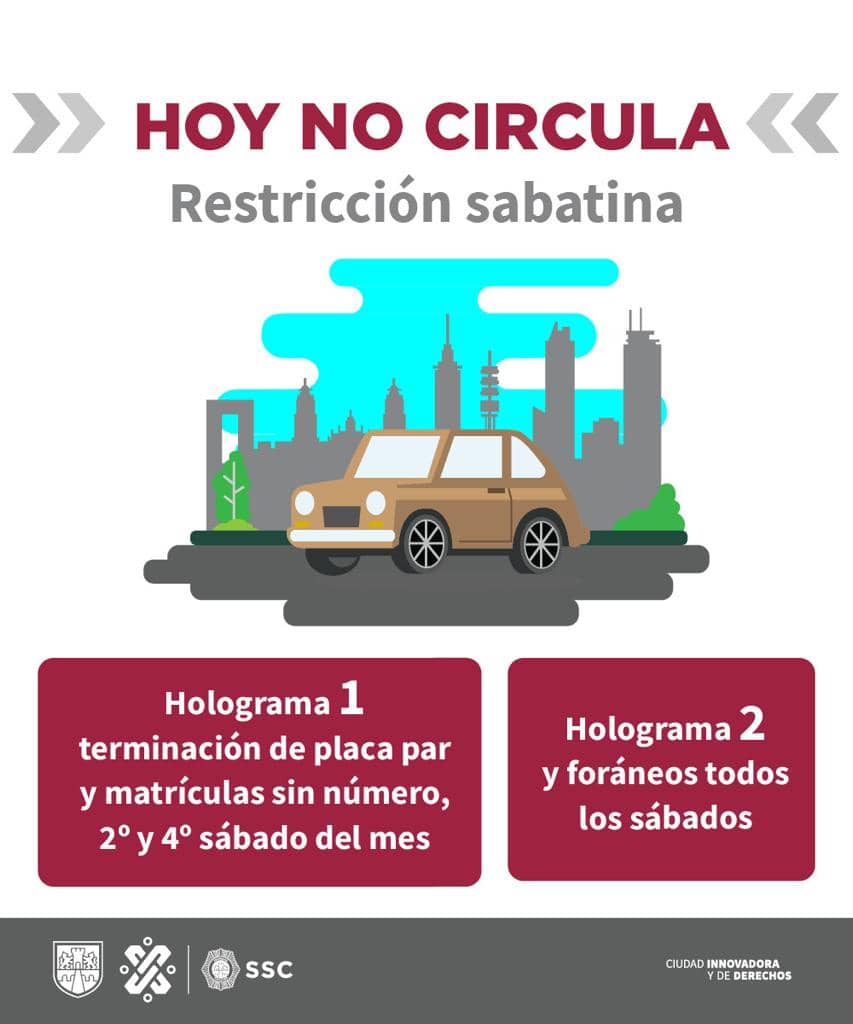 hoy no circula sabatino 11 de marzo 2023 cdmx edomex