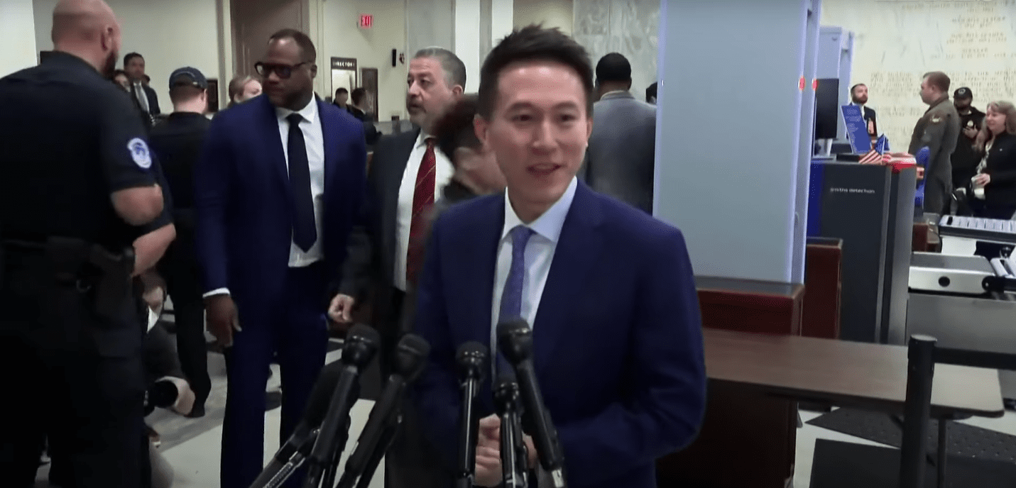 El CEO de Tik Tok sostiene que la plataforma no es manipulada por el gobierno chino. FOTO: Captura de pantalla