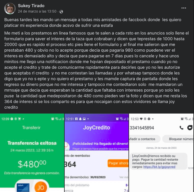 Joycrédito, app de préstamos Foto: Facebook