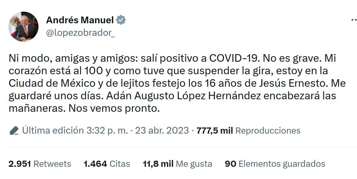 andres manuel lopez obrador salud covid infarto