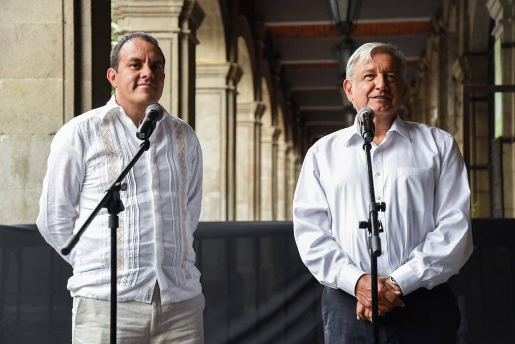 Cuauhtémoc Blanco asegura estar respaldado por AMLO para competir por la jefatura de gobierno de la CDMX en 2024. FOTO: Gobierno de Morelos