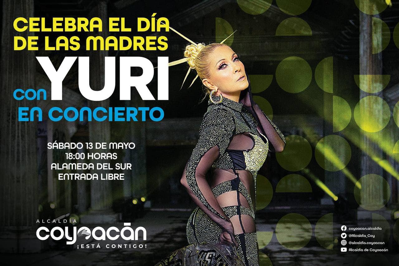 Concierto de Yuri en alcaldía Coyoacán por el día de las madres