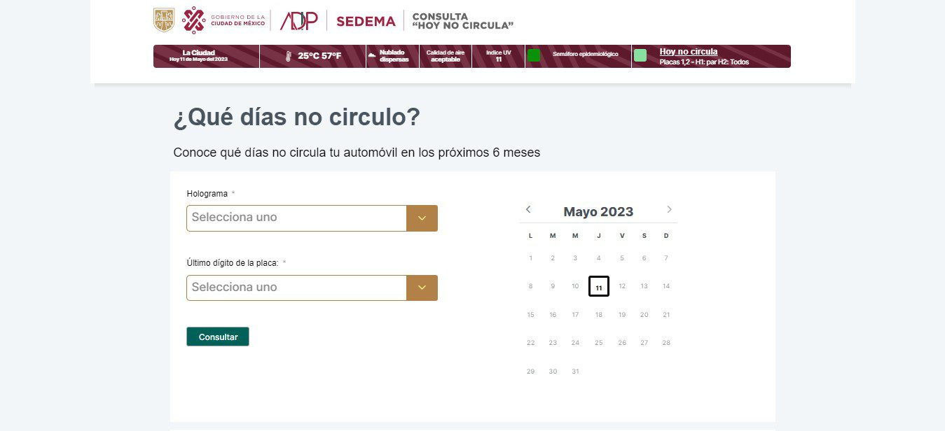 Hoy No Circula viernes 19 de mayo 2023