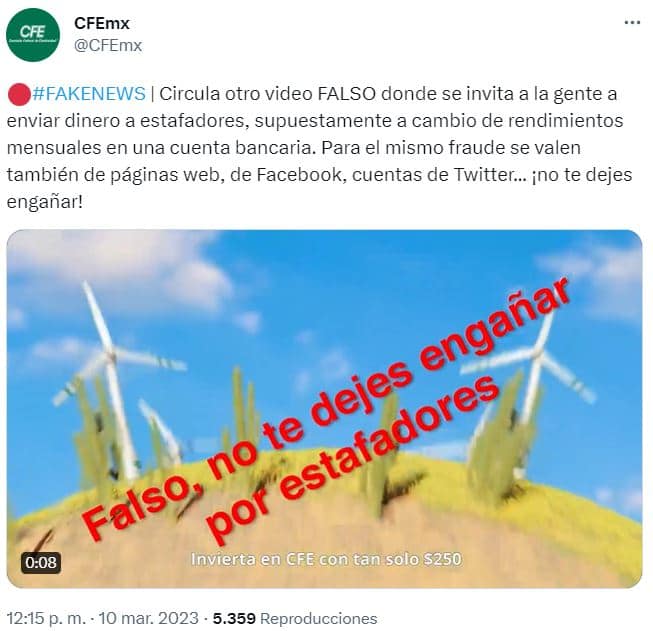Invertir en CFE Así opera el fraude que te roba 250 dólares 3