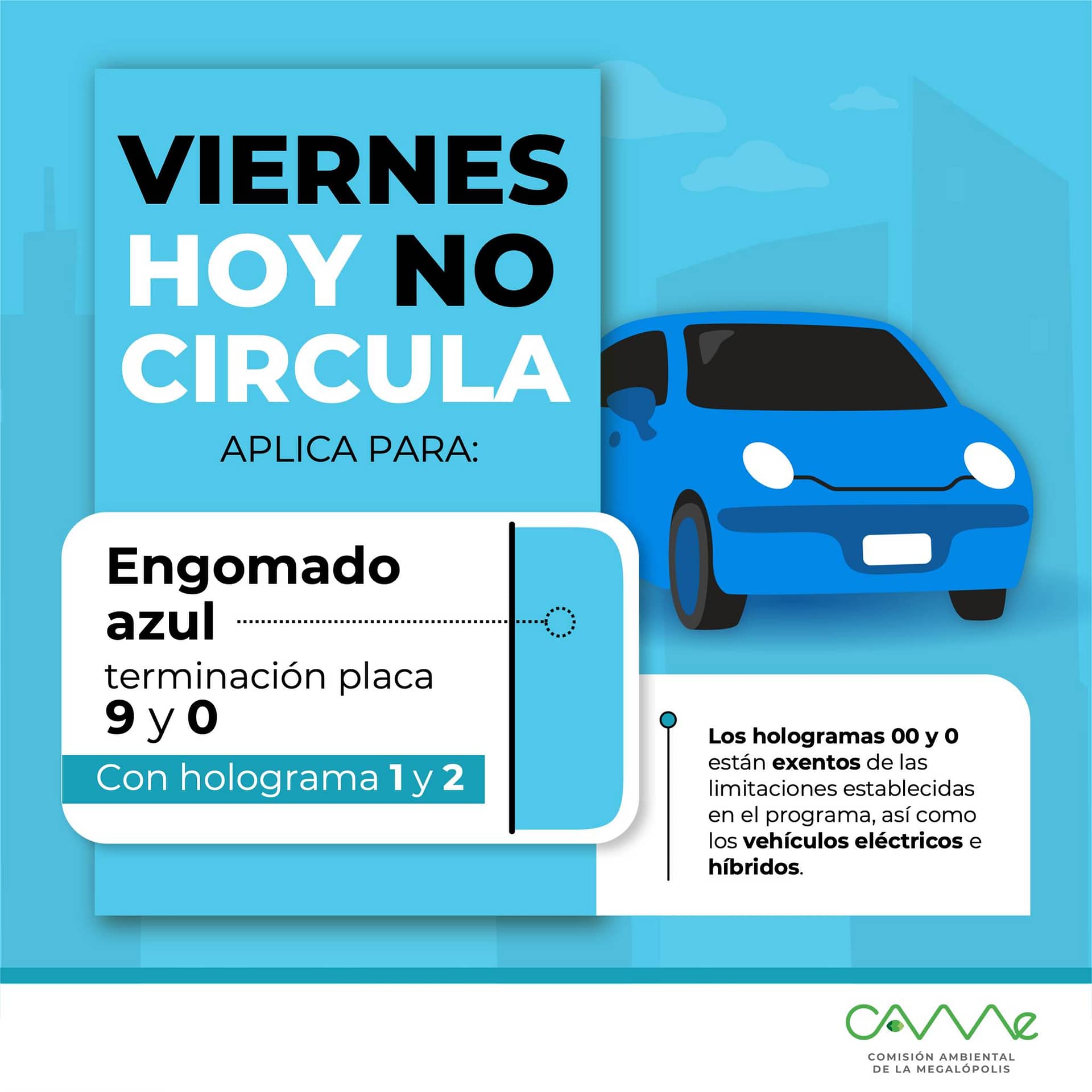 Hoy No Circula viernes 19 de mayo 2023
