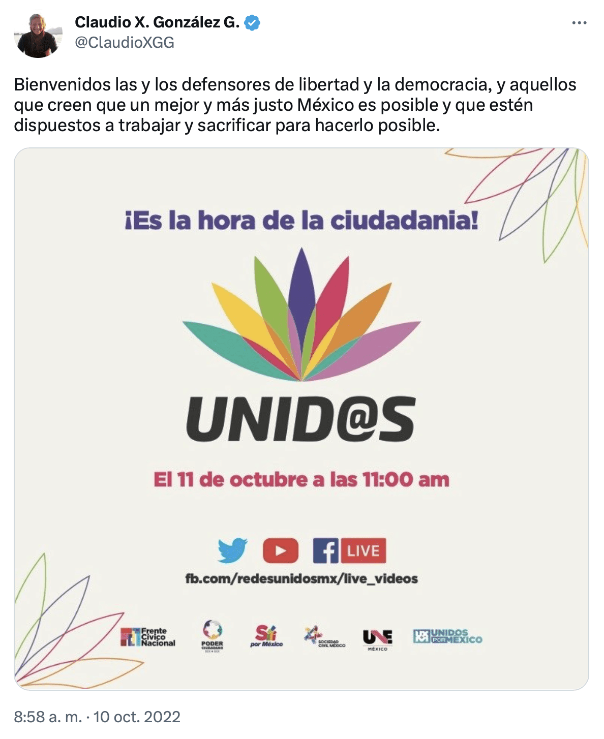 Unidos un proyecto de Claudio X González