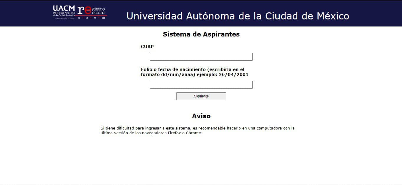 Convocatoria UACM 2023 registro 