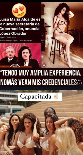 Foto de Luisa María Alcalde posando es falsa, es de una modelo mexicana 4