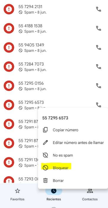Números de fraude o que no contestan cuando llaman 1