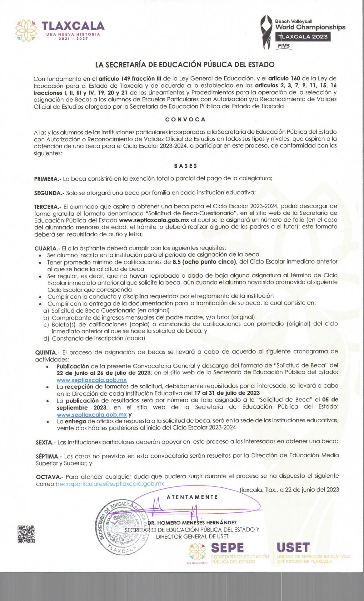 SEP Tlaxcala solicitud de beca