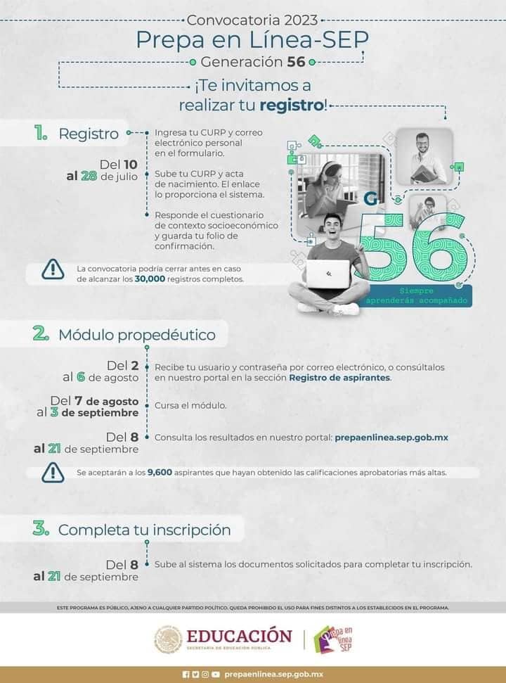 Prepa en línea SEP registro