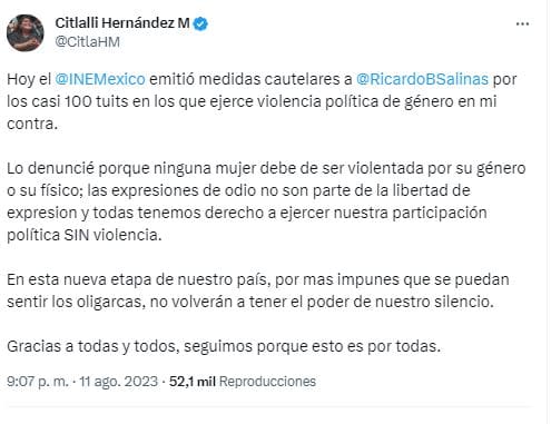 Ricardo Salinas Pliego podría ir a la cárcel por violencia política de género 2