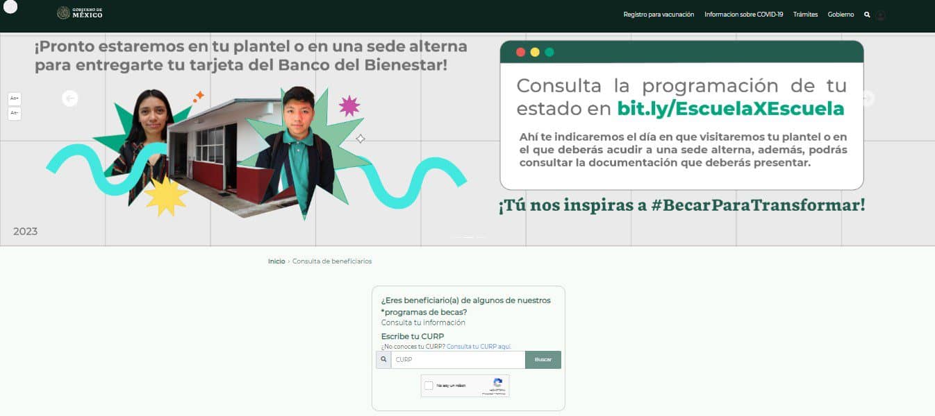 Buscador de becas Benito Juárez 2023