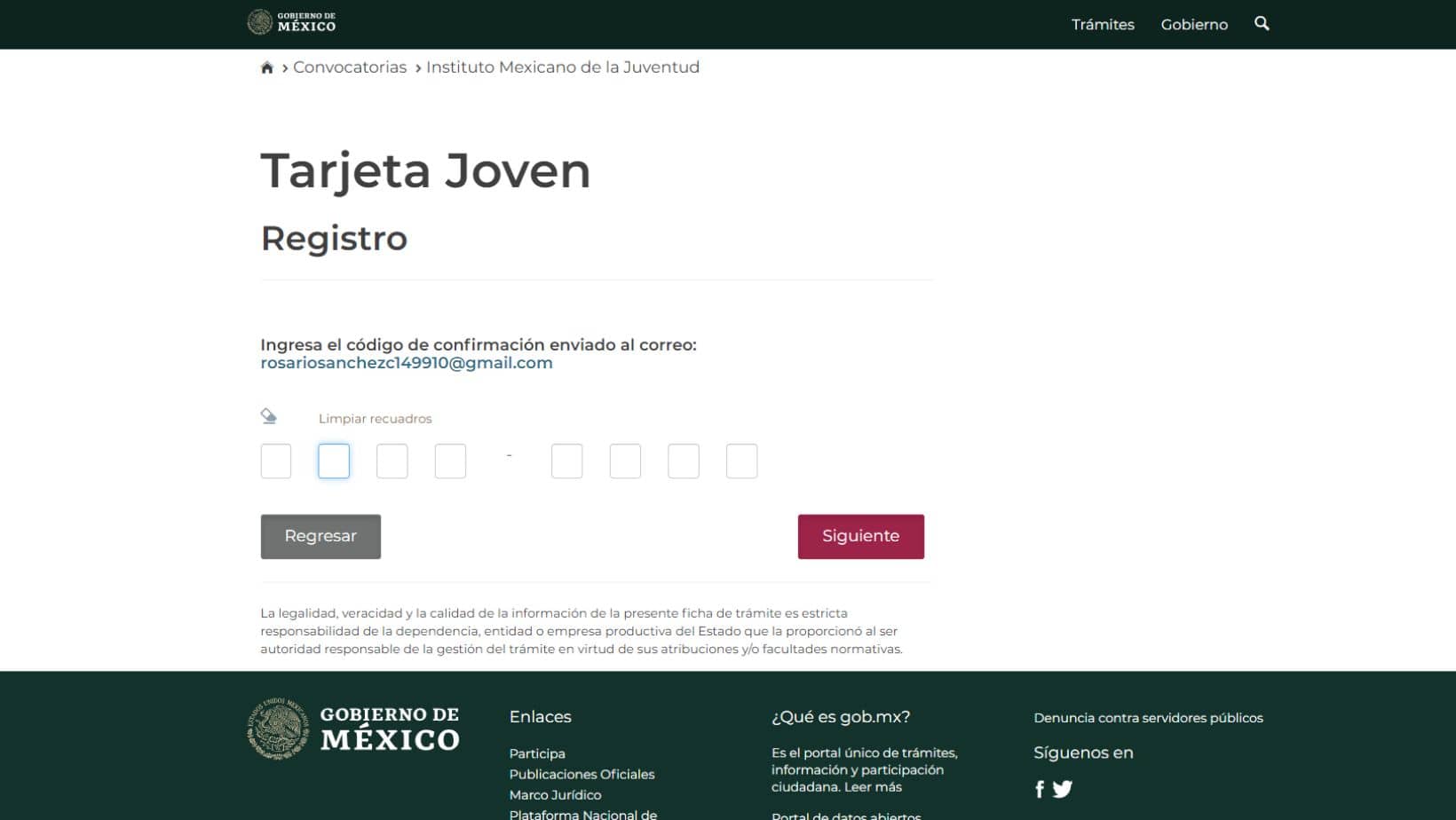 Tarjeta joven