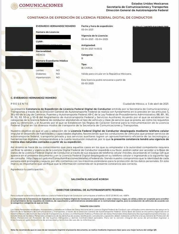 Licencia Federal Digital