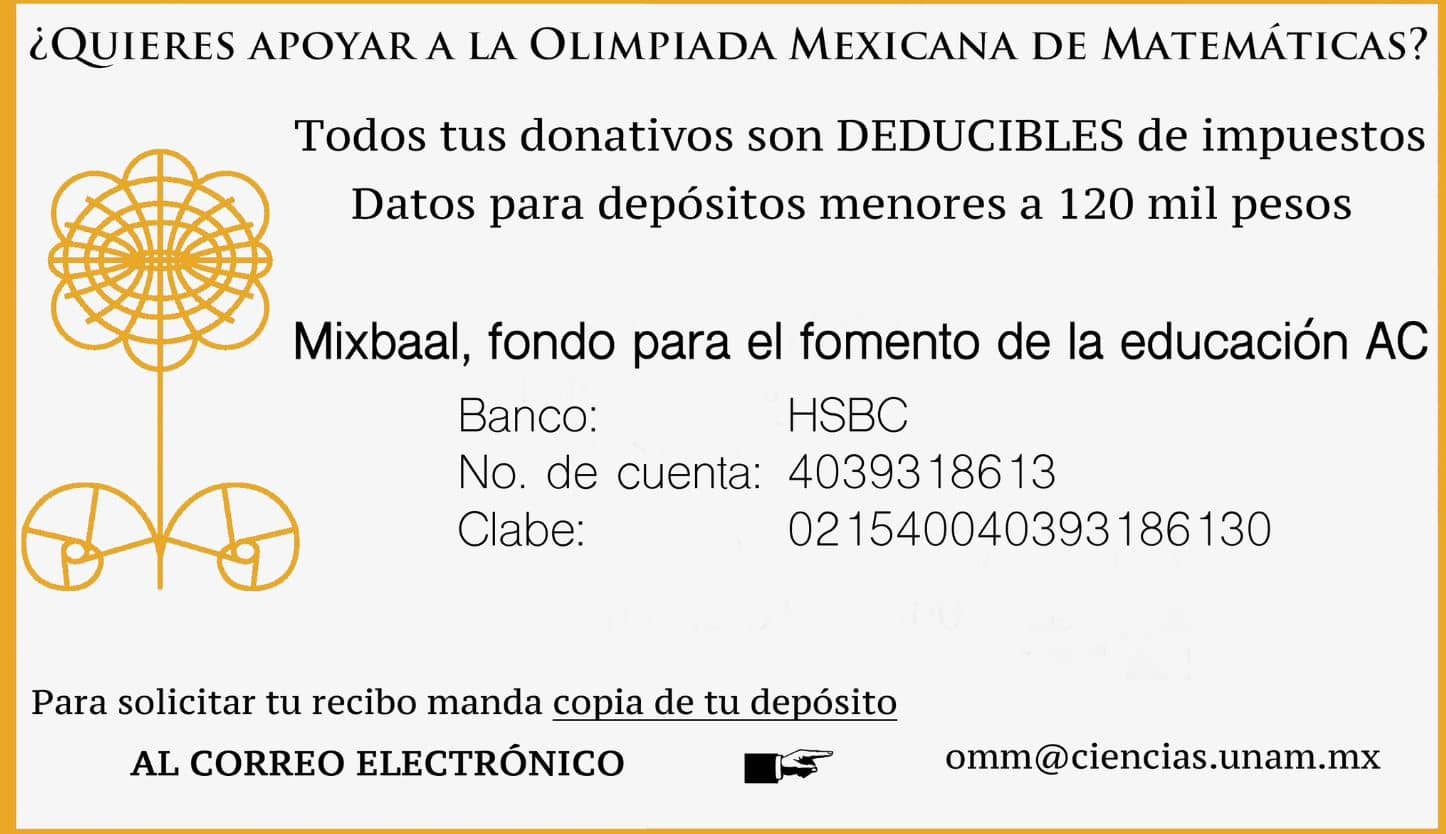 olimpiada mexicana de matematicas portada 23