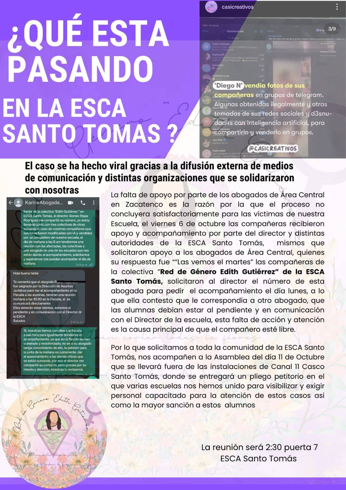 esca santo tomas telegram caso