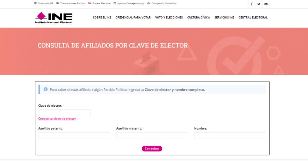 ¿Cómo saber si estoy afiliado a un partido político?