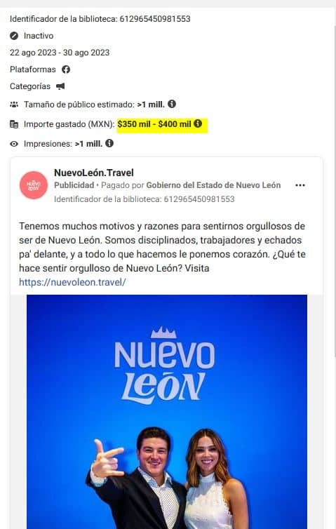samuel garcia anuncios facebook gasto 3