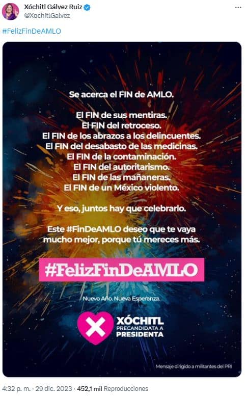 Se quita los guantes. Campaña de Xóchitl enfocada en atacar a AMLO PORTADA 4