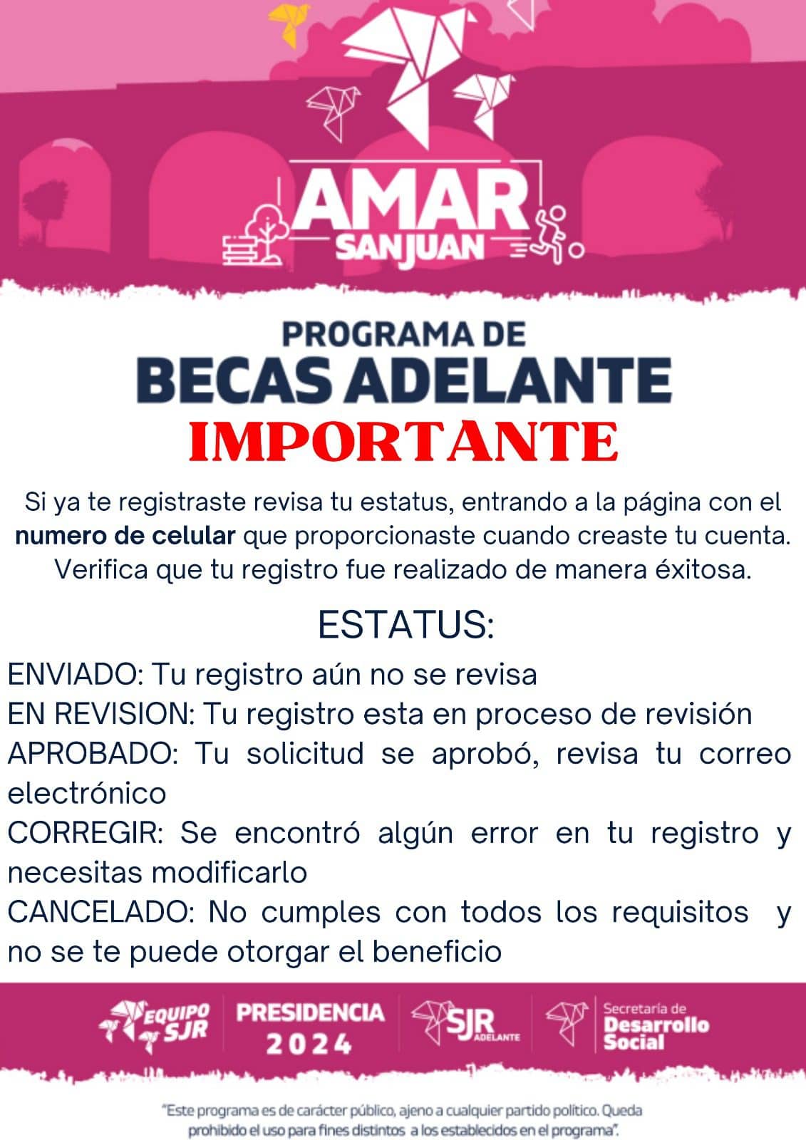Becas san juan del río 2024 registro