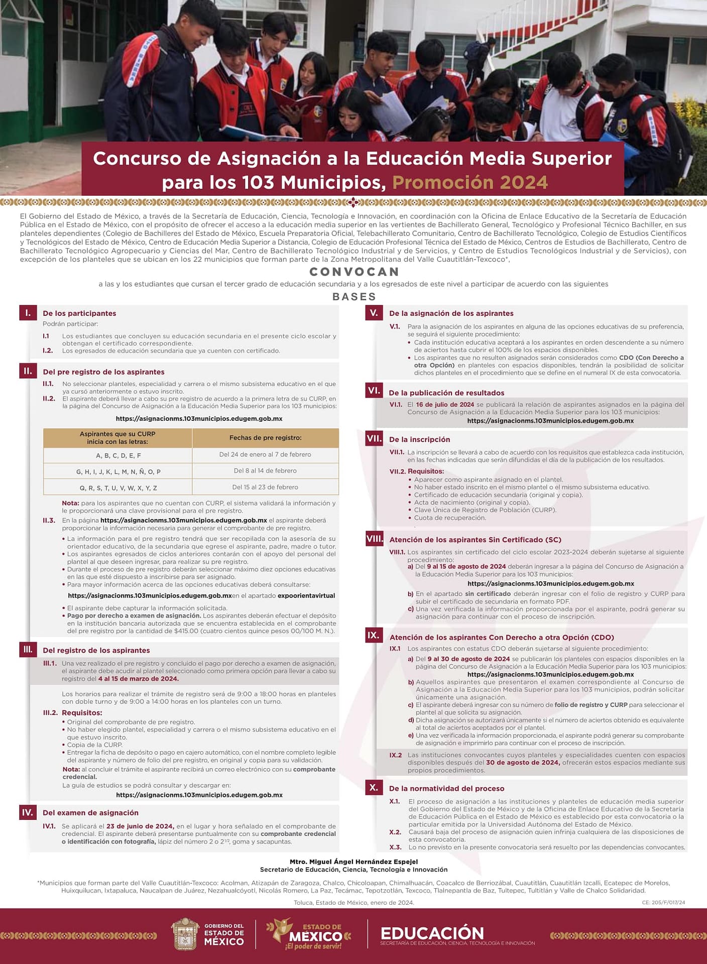 convocatoria 103 municipios 2024 Edugem