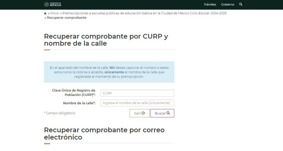 recuperar folio de preinscripción 2024