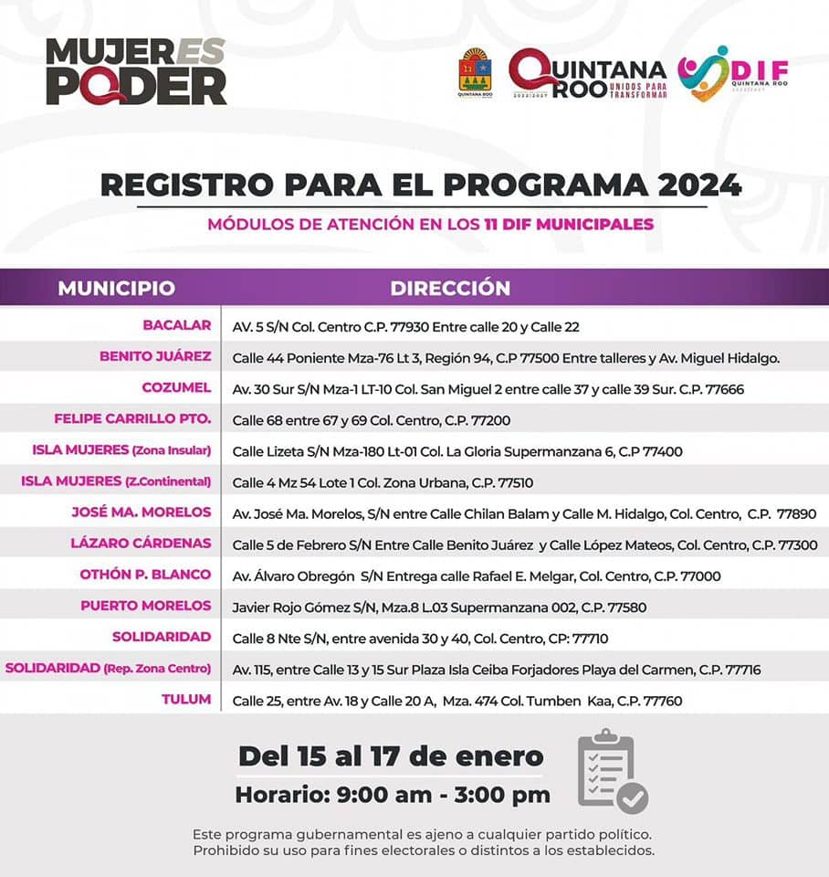 registro mujer es poder 2024