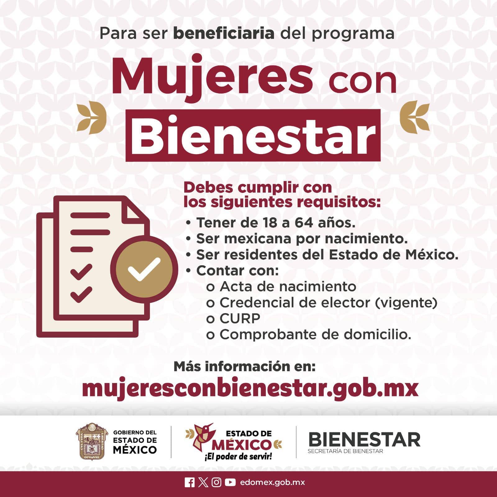 mujeres con bienestar registro