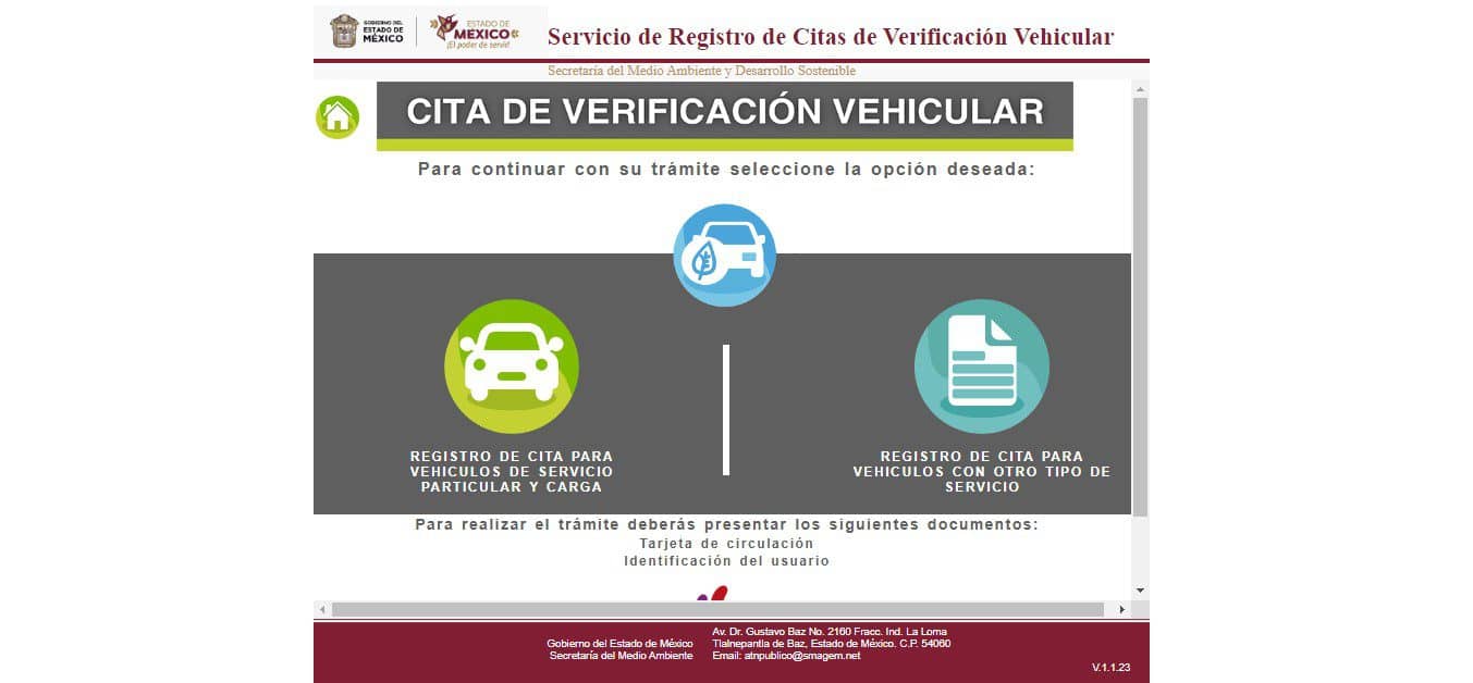 agendar cita verificación Edomex 2024