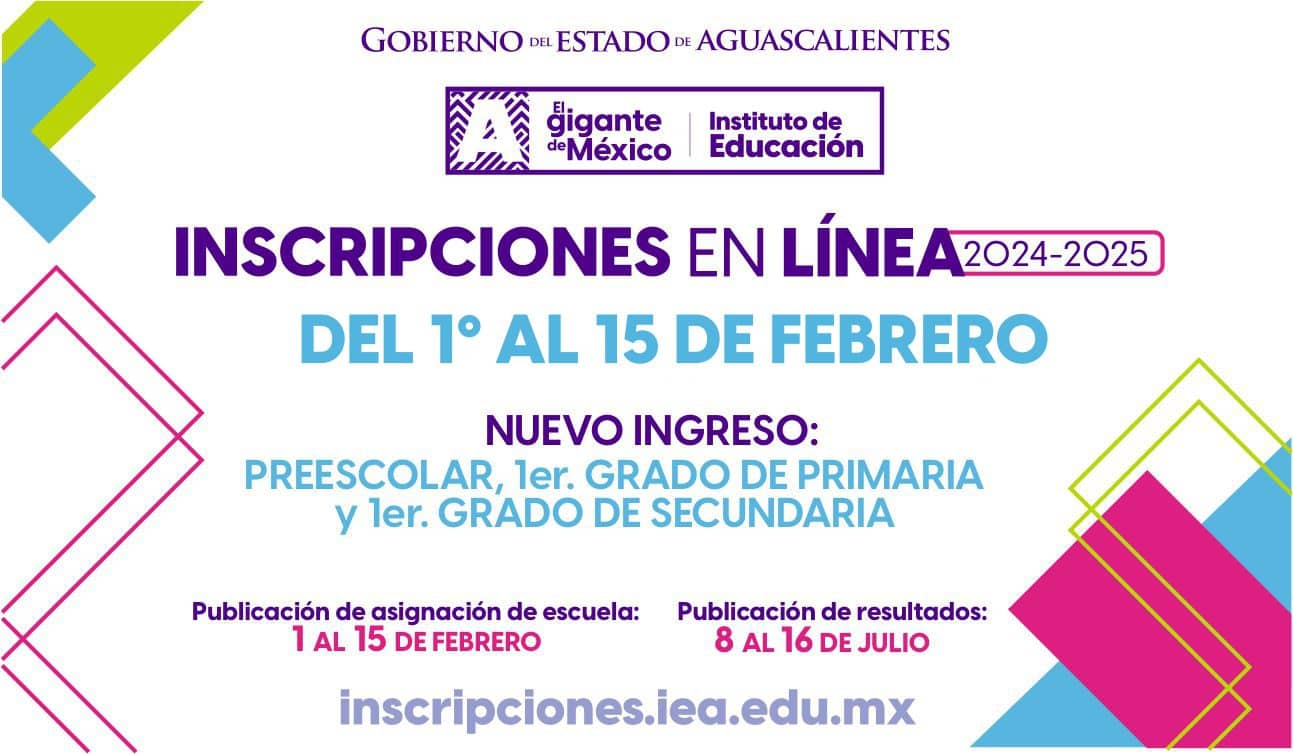 IEA registro Inscripciones Aguascalientes 2024