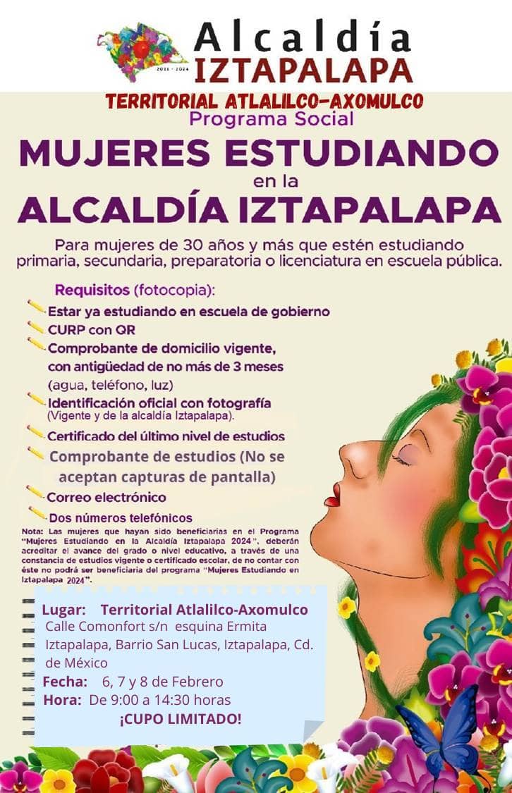mujeres estudiando 2024 Iztapalapa