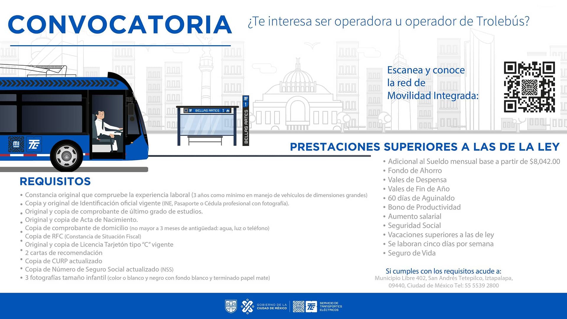 bolsa de trabajo CDMX 2024 Trolebús