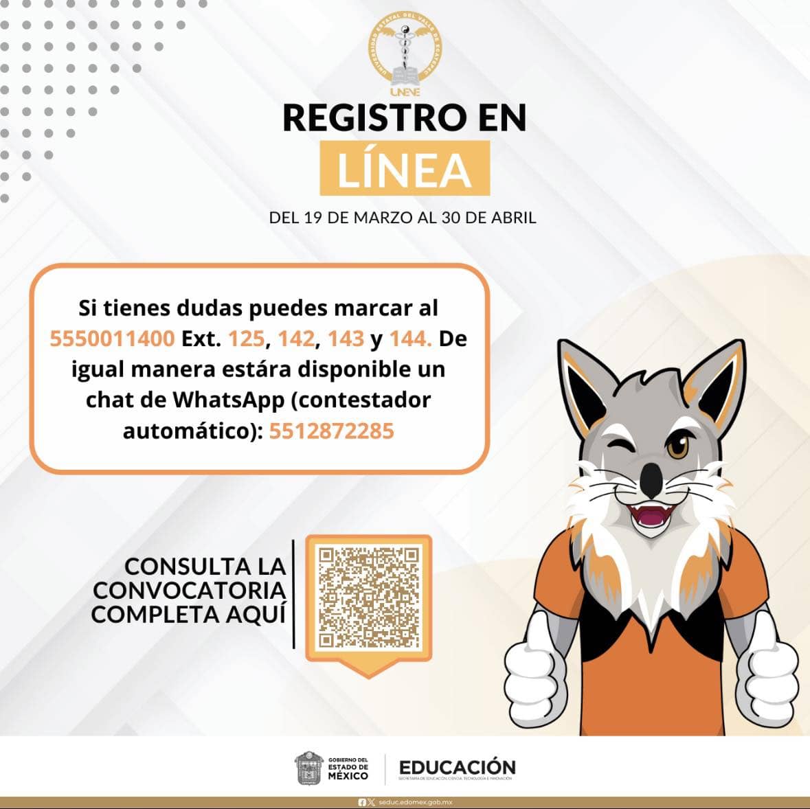 UNEVE convocatoria 2024 registro 