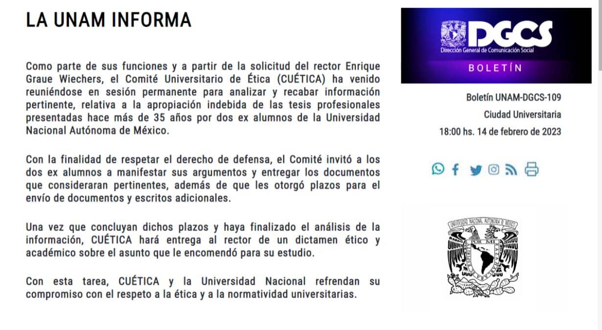 unam-yasmin-esquivel-edgar-baez-comunicado