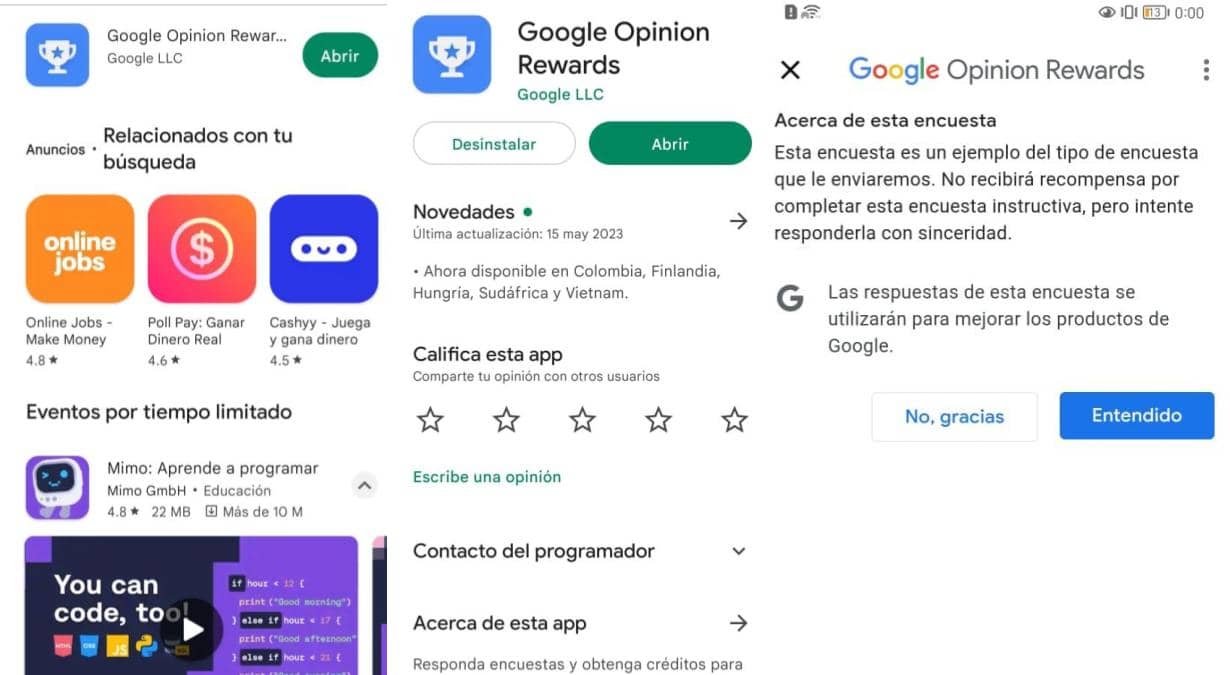 Google-Opinión-Rewards-Encuestas-por-dinero