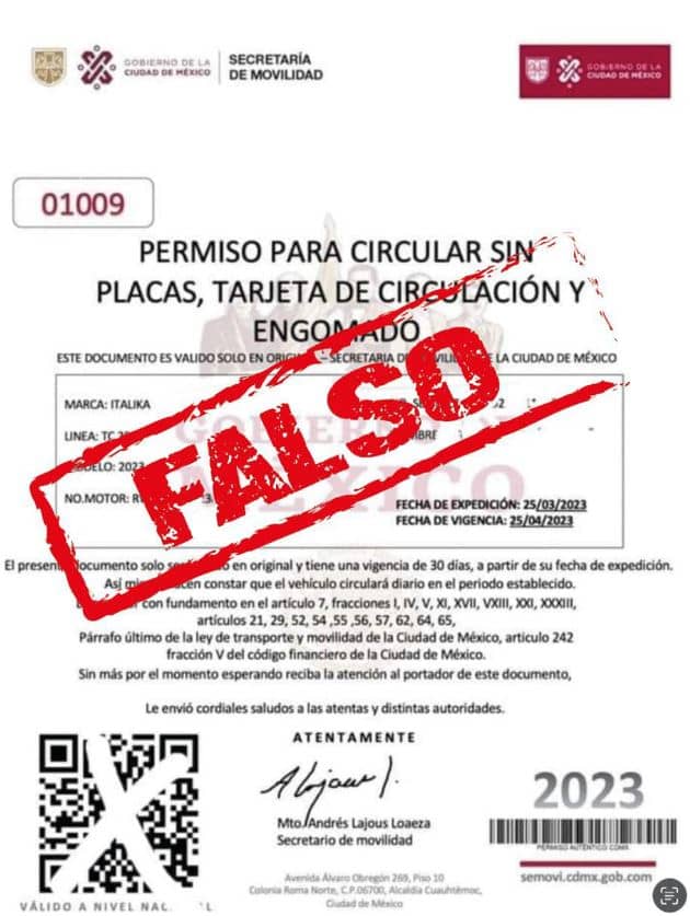 Permiso para circular sin placas para motos en CDMX no existe, es un fraude 5