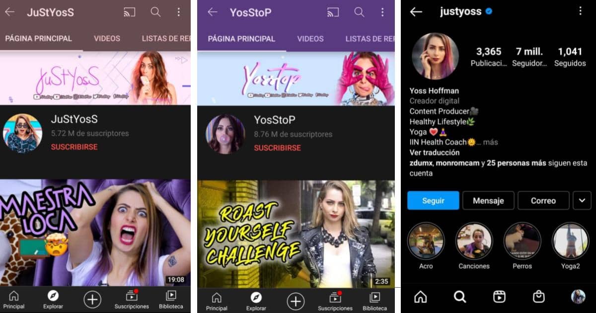 Cuentas-YouTube-Instagram-Yoseline-Hoffman-YosStop