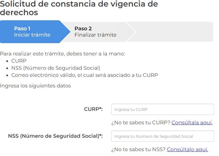 Así puedes consultar tu constancia de vigencia de derechos | Foto: Captura de pantalla