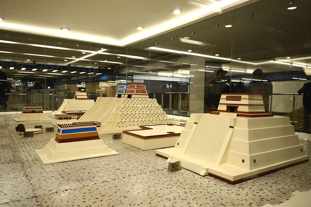La maqueta del Templo Mayor puede verse en la estación zócalo del Metro | Foto: INAH