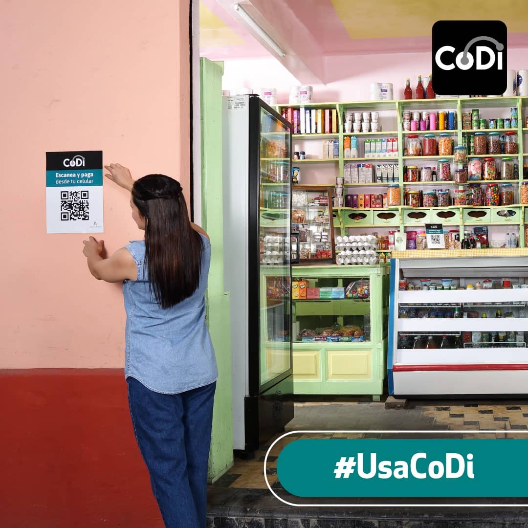 Si ves este letrero en alguna tienda o establecimiento, podrás pagar con CoDi | Foto: Facebook CoDi
