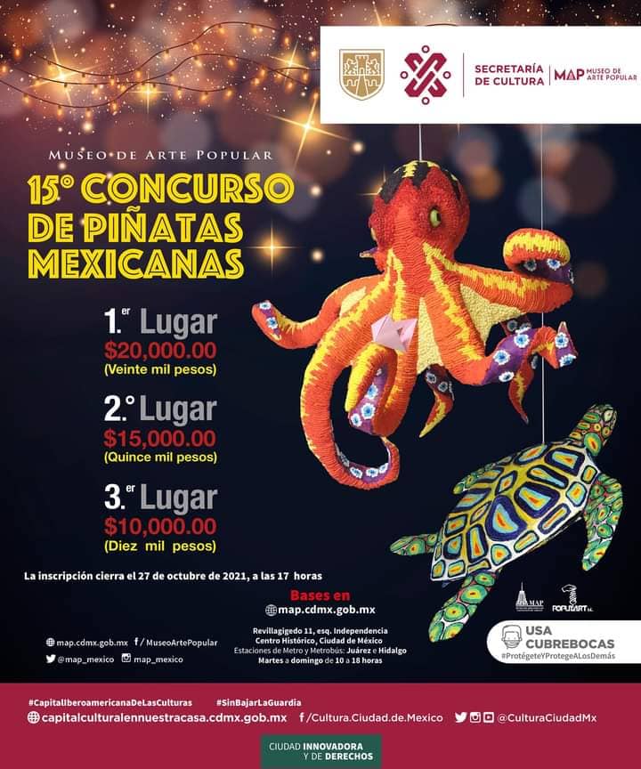 Consulta los requisitos para participar en el concurso de piñatas del MAP | Foto: Facebook MAP