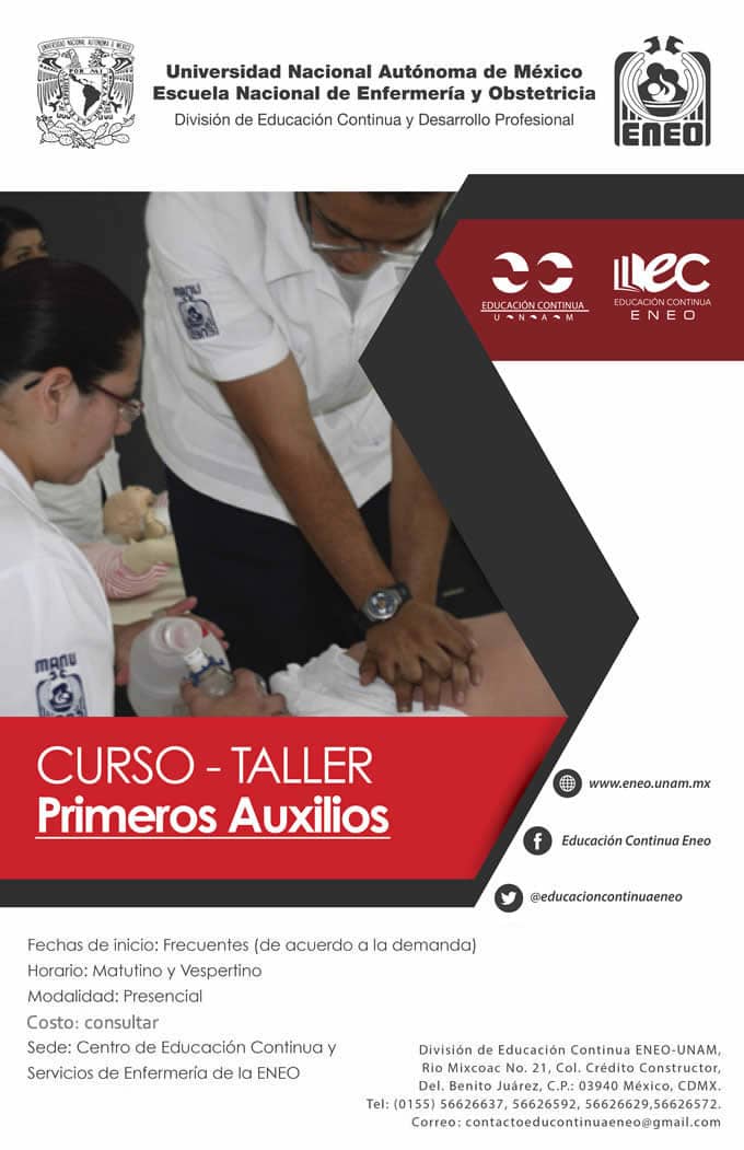 Aquí puedes ver más información del curso de primeros auxilios | Foto: ENEO UNAM